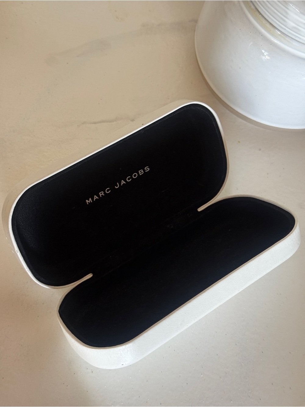 Marc Jacobs White sunglasses Eyewear Case with Black Interior case only